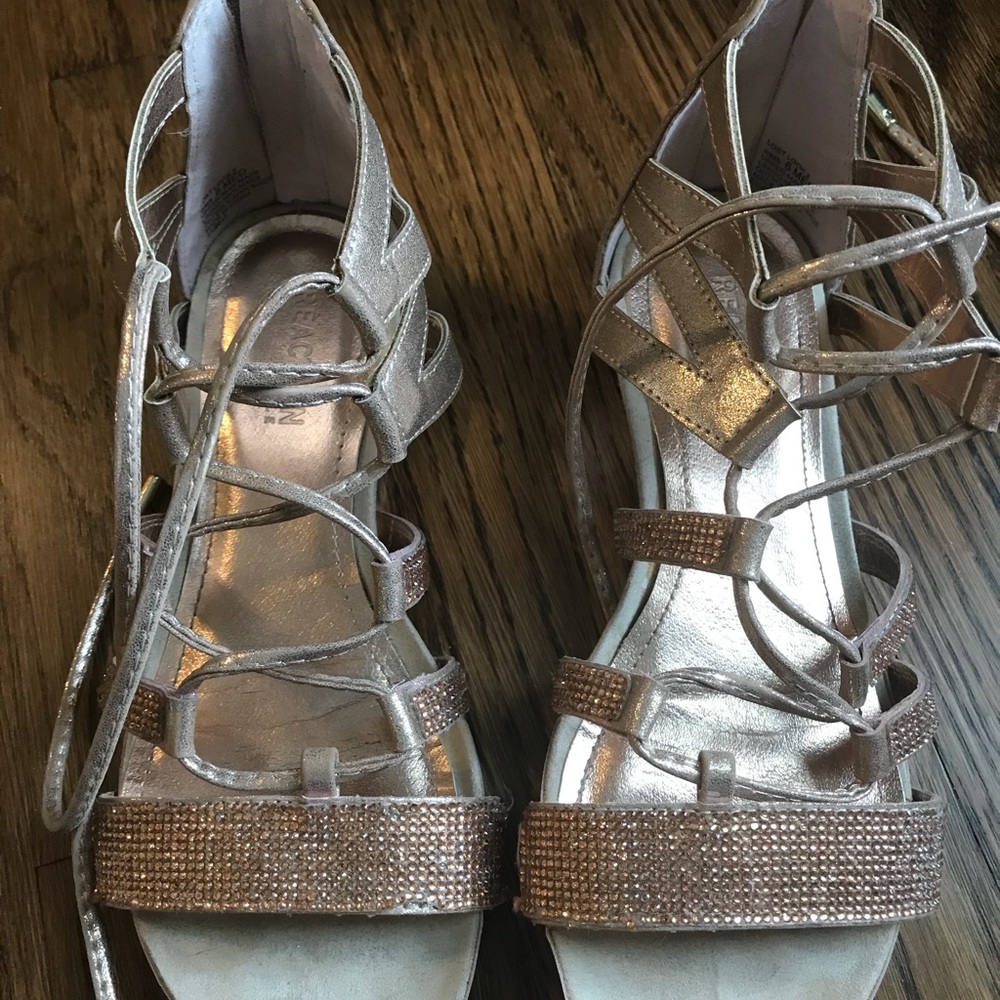 Gladiator Shoes by Kenneth Cole light gold